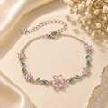18k gold plated Floral Crystal Bracelet