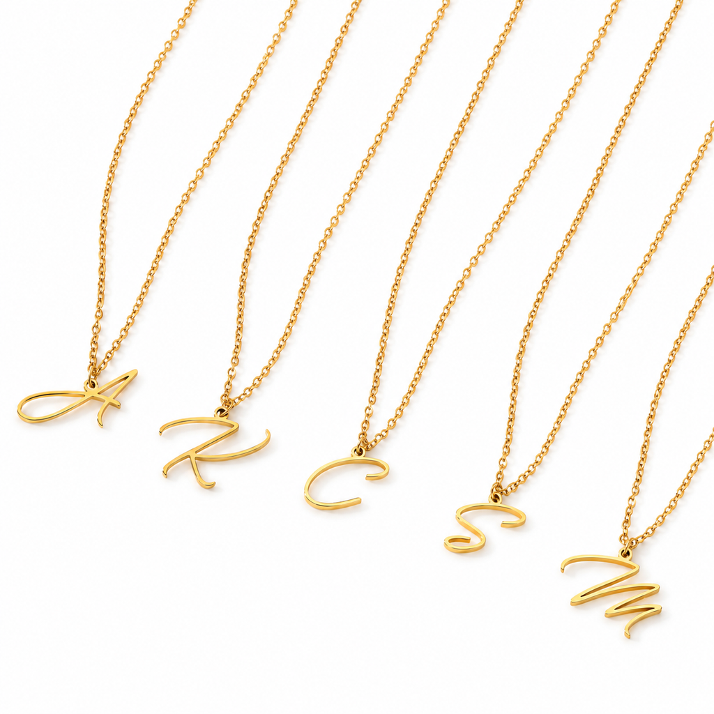First Initial Stainless Steel Necklace