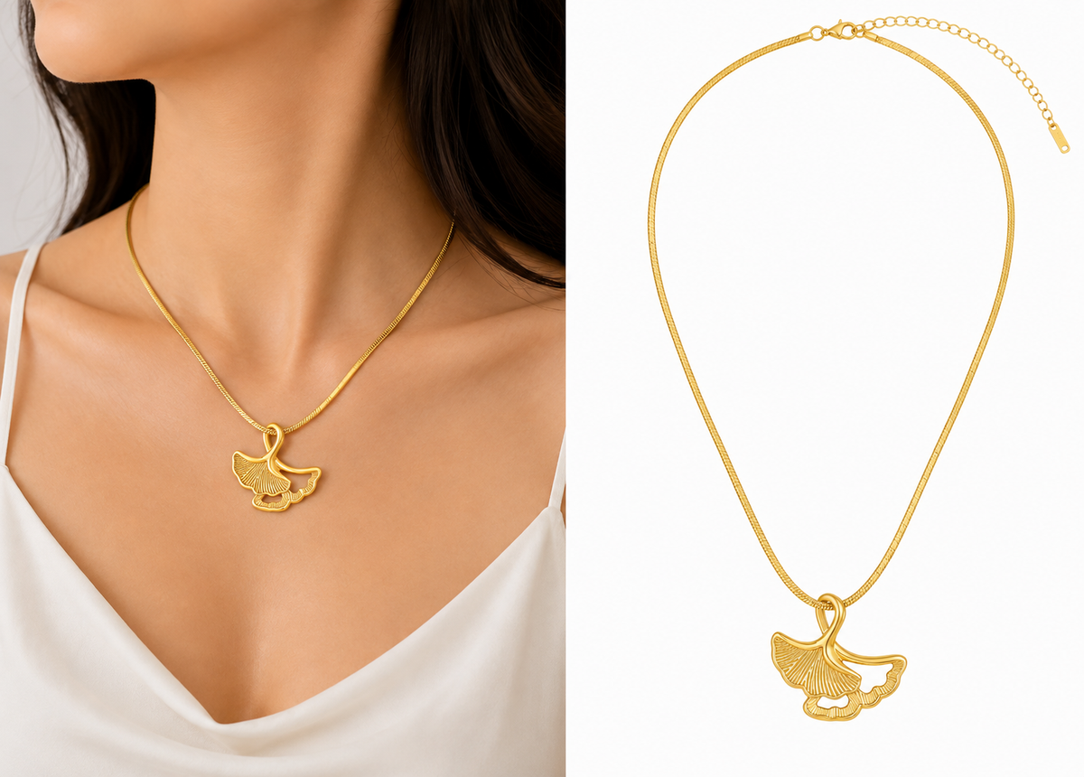 Ginkgo Leaf Necklace