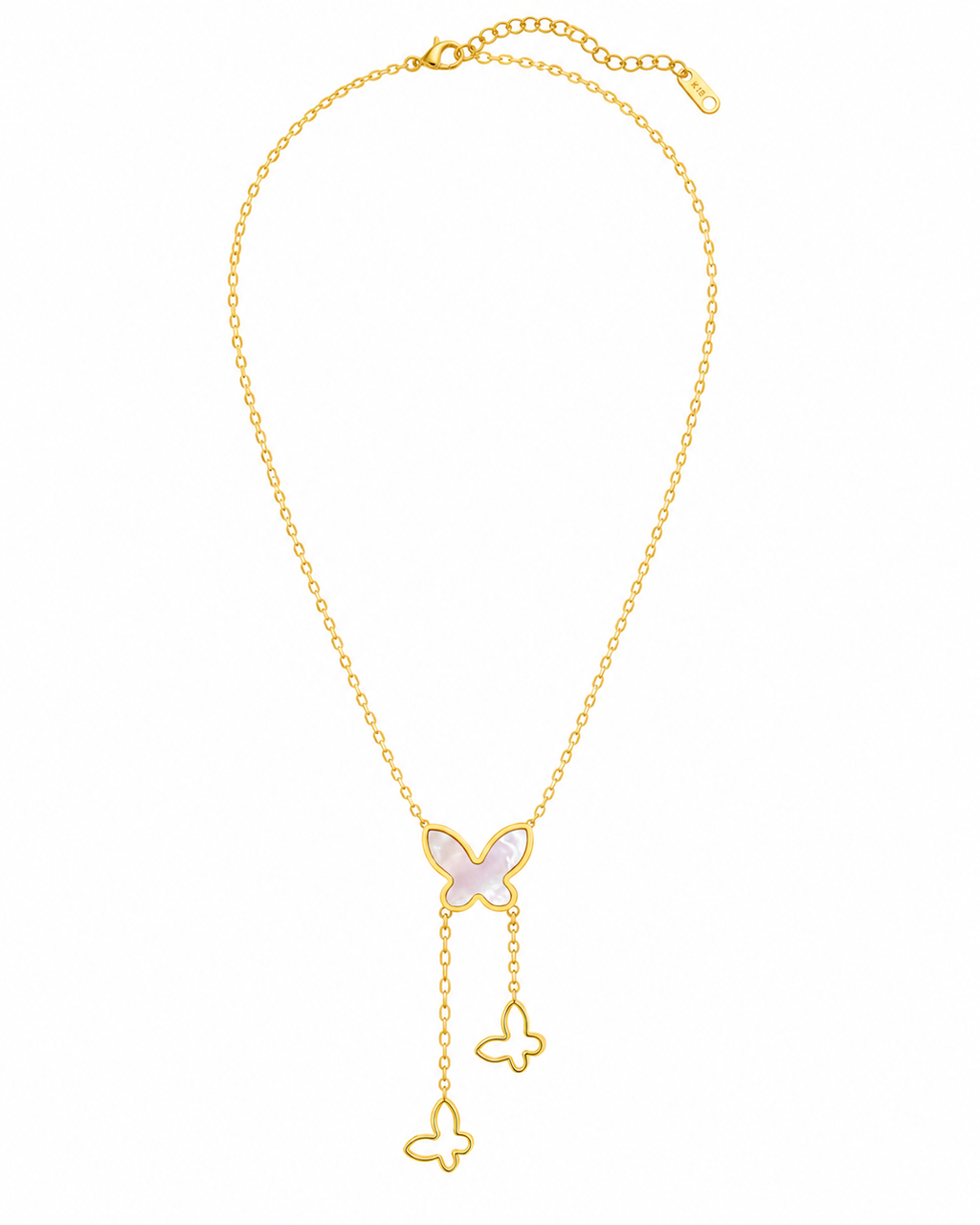 Elegant Butterfly Drop Necklace