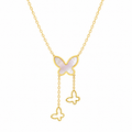 Elegant Butterfly Drop Necklace