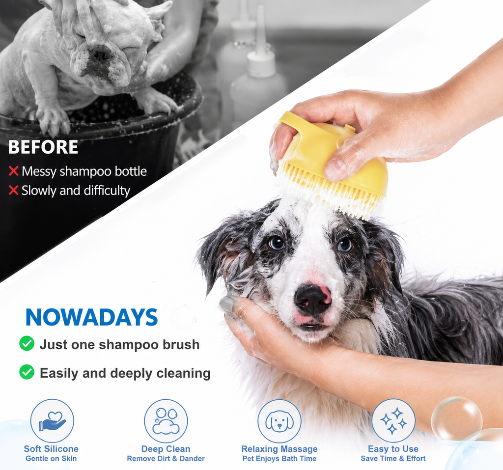 Soft Silicone Pet Bath Brush