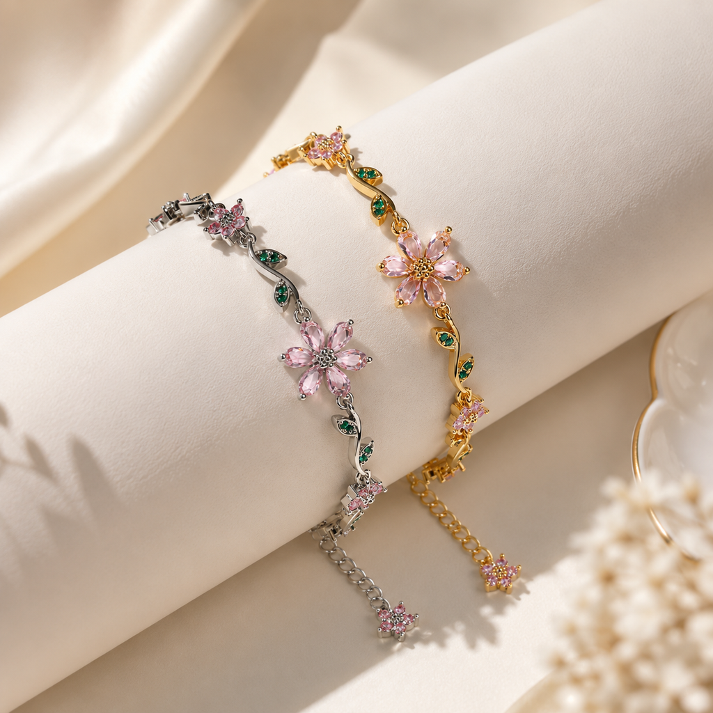 Pink Petal Bloom Bracelet 🌸